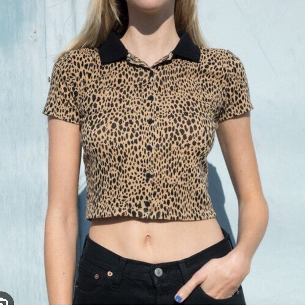 NWOT RARE Brandy Melville Cheetah Caroline Top